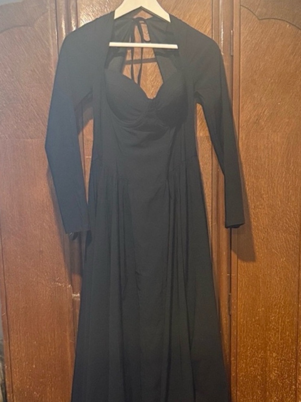 Elegant Black Long Sleeve Dress